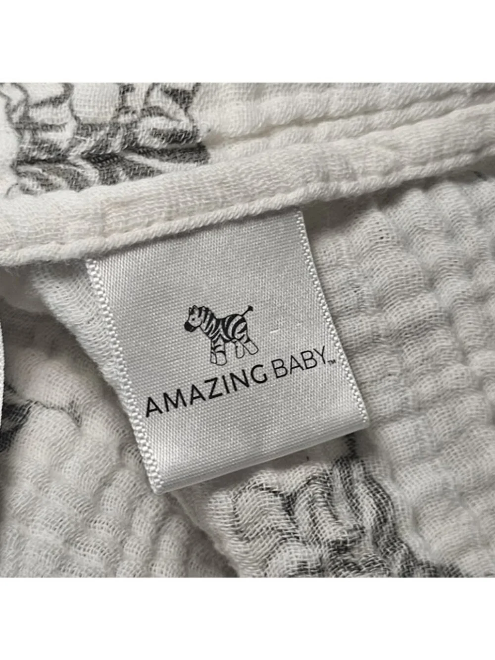 Amazing Baby Blanket Zebra Muslin Cotton Thin White Gray Swaddle‎ Unisex